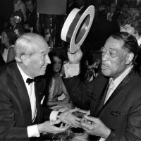 vignette-bio_Duke-Chevalier- Maurice Chevalier et Duke Ellington Anniversaire des 70 ans de DE Alcazar Paris France 20 novembre 1969